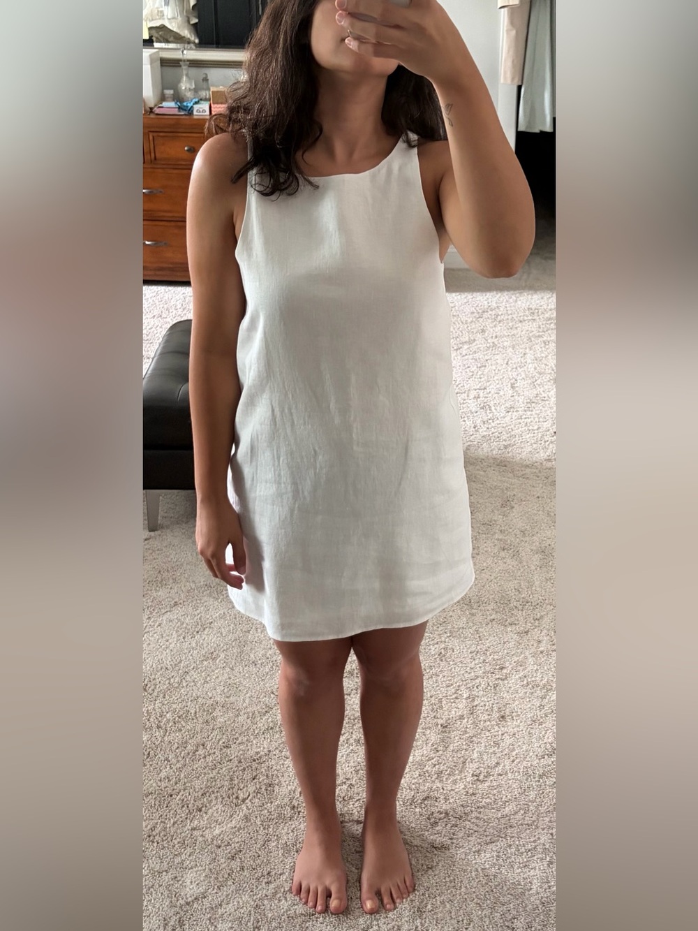 Reformation Linen Classic White Dress